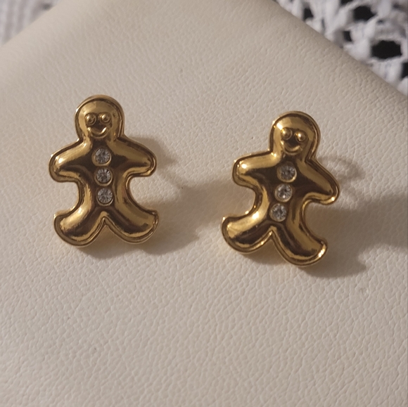 Avon NWOT Gingerbread Earrings - Picture 1 of 3